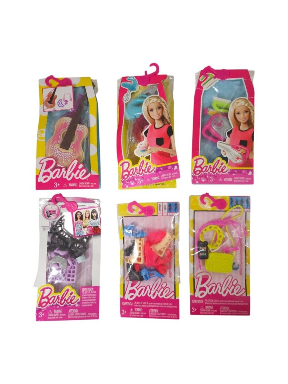 Barbie Mattel Accessory Packs Guitar Baking Cooking Pet Purses Shoes Lot 6 New